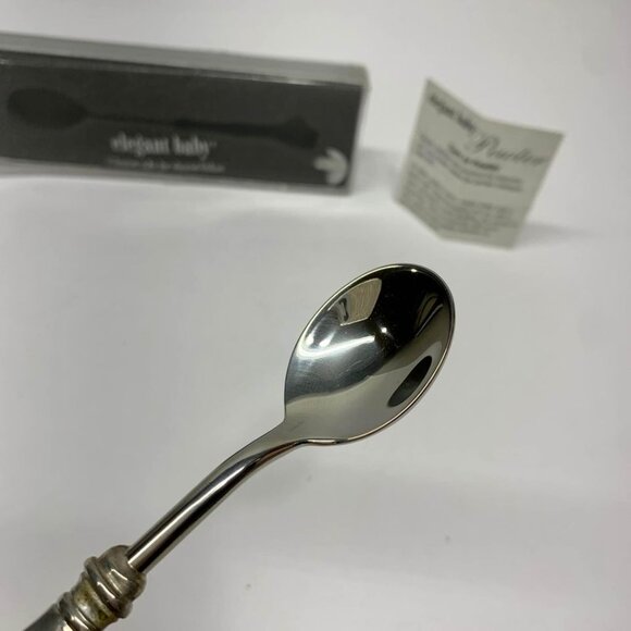 Vintage Elegant Baby Pewter Feeding Spoon Bear New - Picture 5 of 6